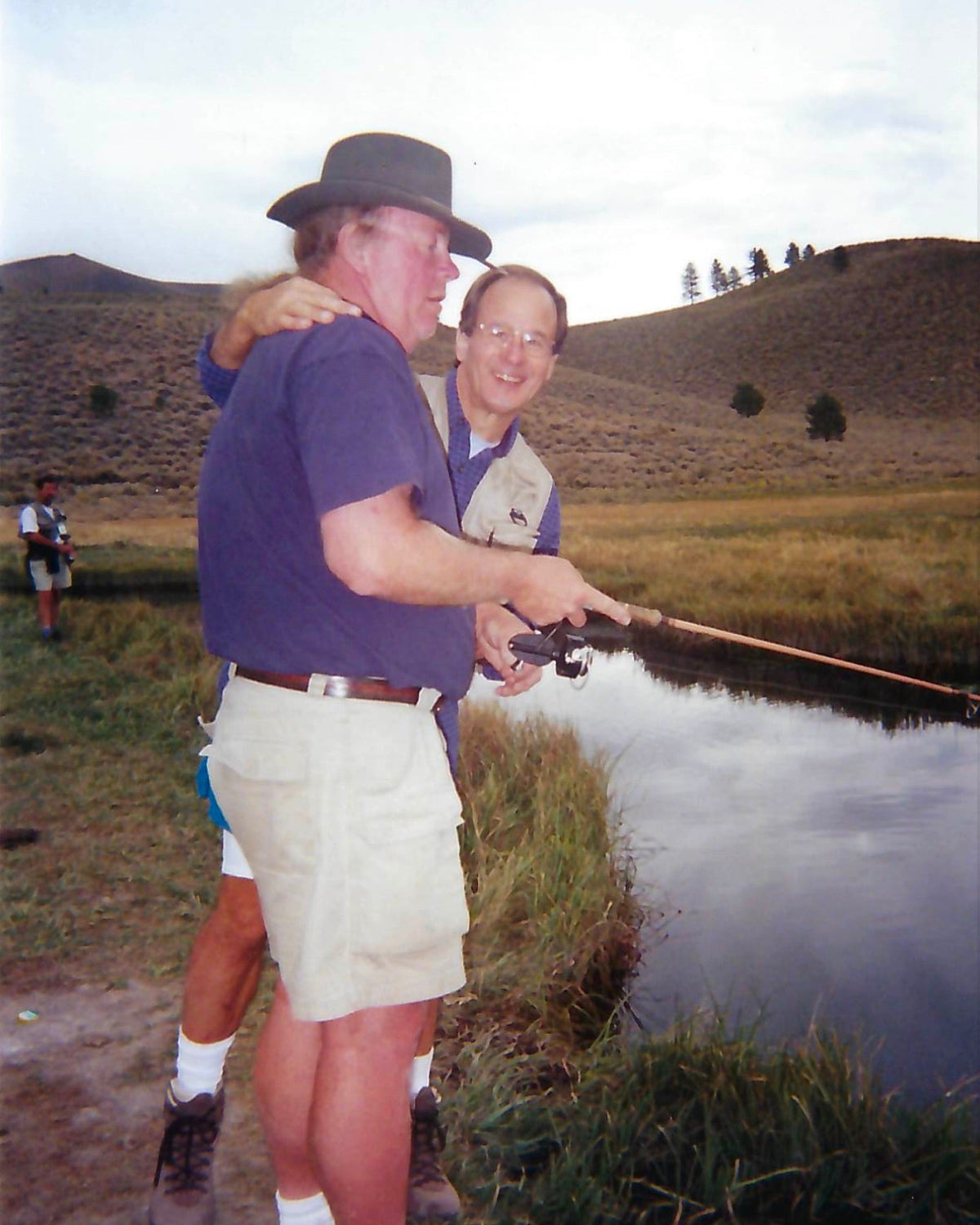 Grandfather fishing during trip with the Caballeros.