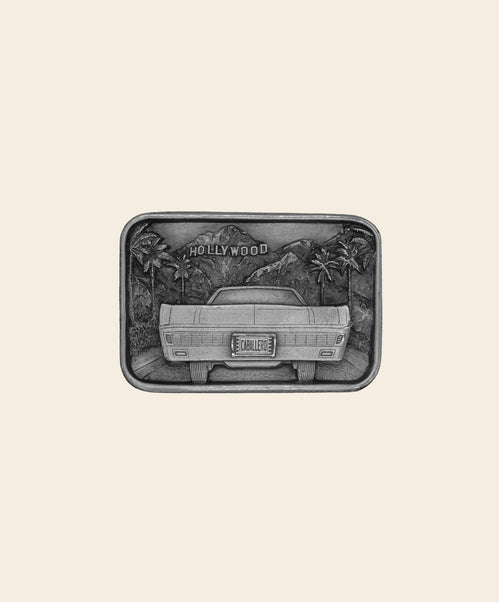 Face of Caballero Hollywood Buckle in solid pewter.